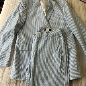 Vineyard Vines Light Blue Striped Suit “Sears sucker”